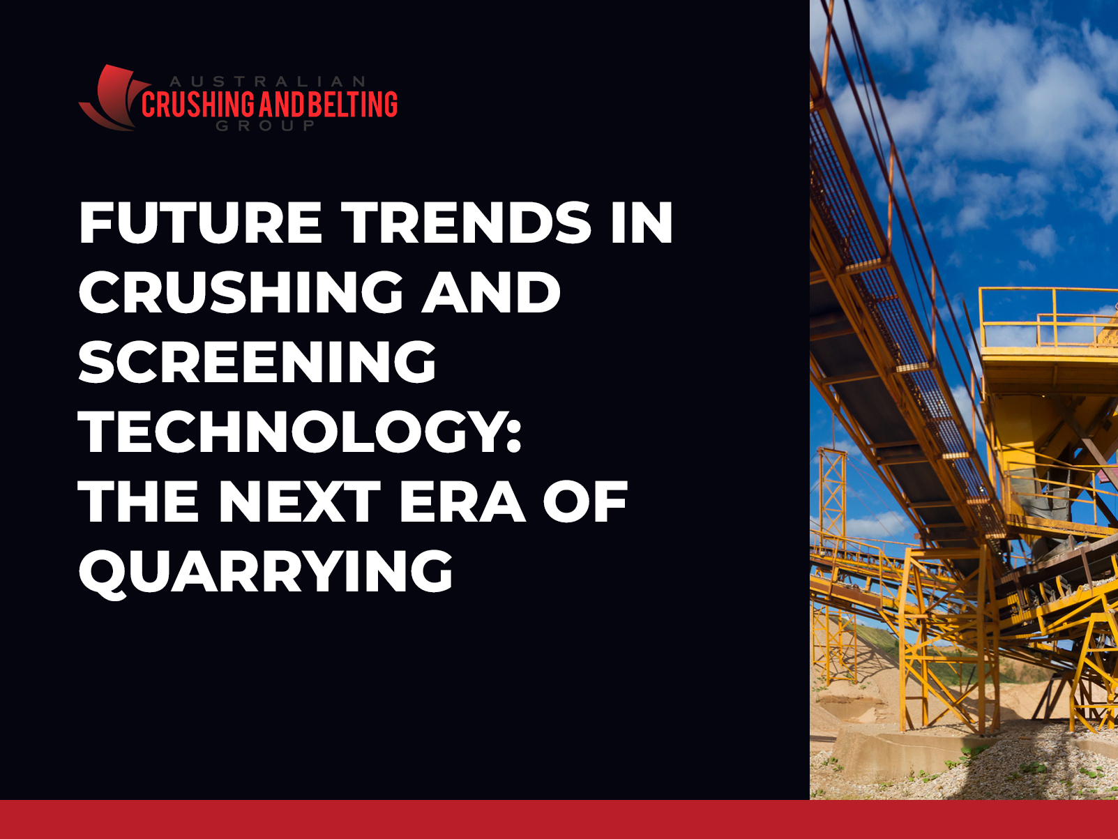 Australian Crushing and Belting Group | The Future of Crushing and Screening: Enhancing Your Operations with Australian Crushing and Belting Group Australian Crushing and Belting Group | The Future of Crushing and Screening: Enhancing Your Operations with Australian Crushing and Belting Group